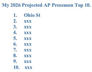 The AP Preseason Top 10 SIX MONTHS in advance with 95% accuracy!